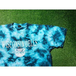 Vintage Wisconsin Dells Resort Crew Classic Womens Blue Crop Top One Size